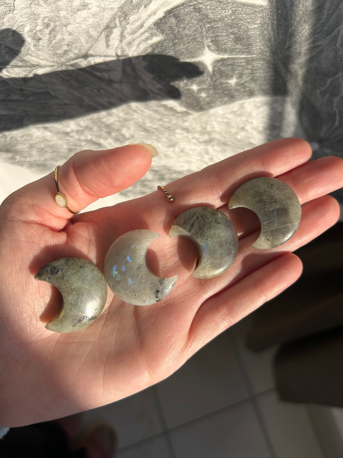 🌙 Rainbow Moonstone “Clair de Lune”