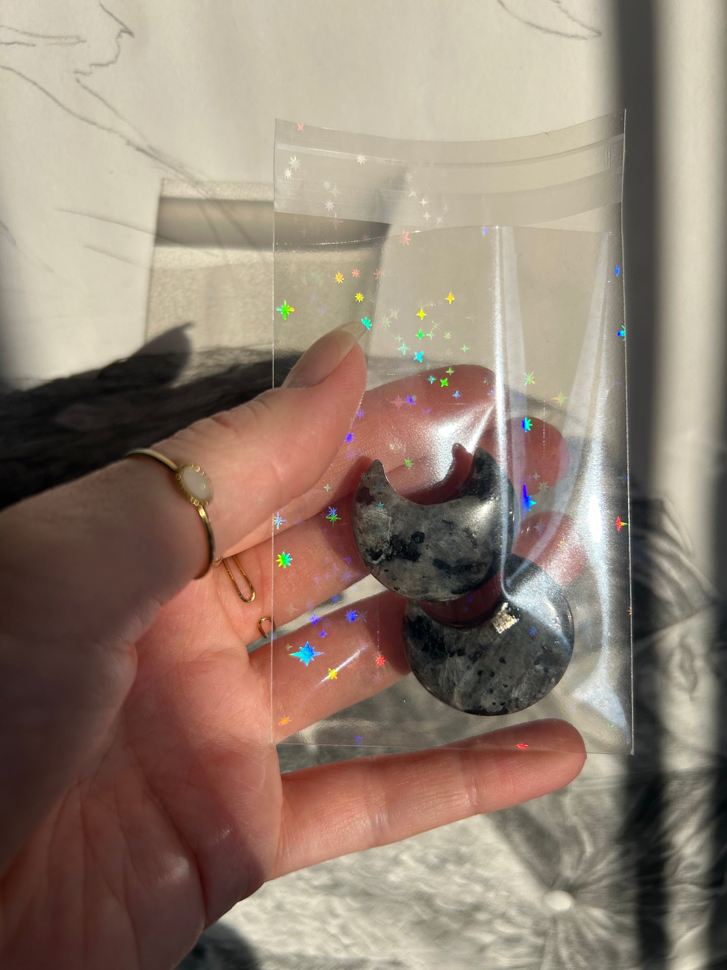 🌑 Larvikite, dite "Labradorite d'Oslo"