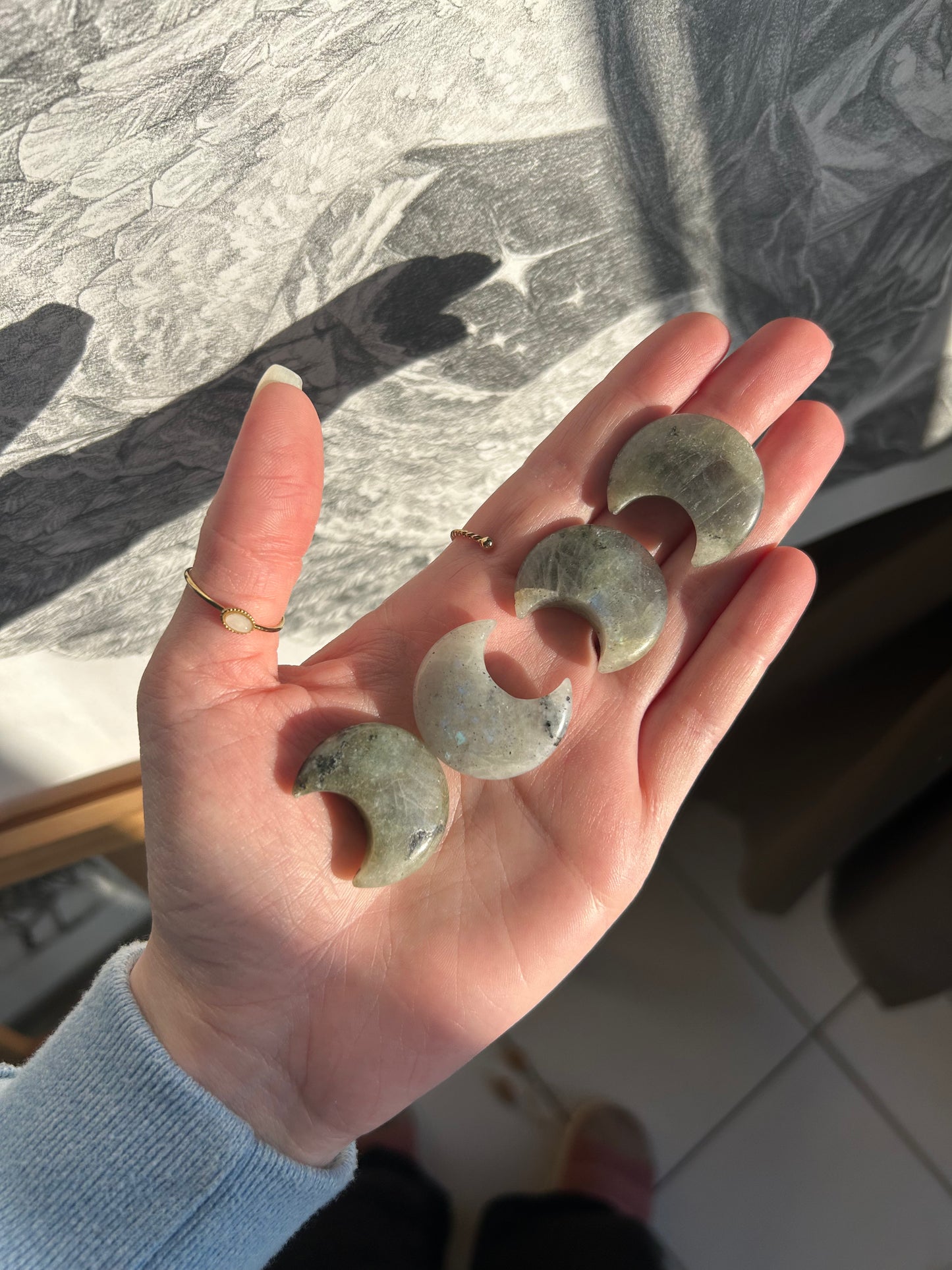 🌒 Rainbow Moonstone "Éclipse"