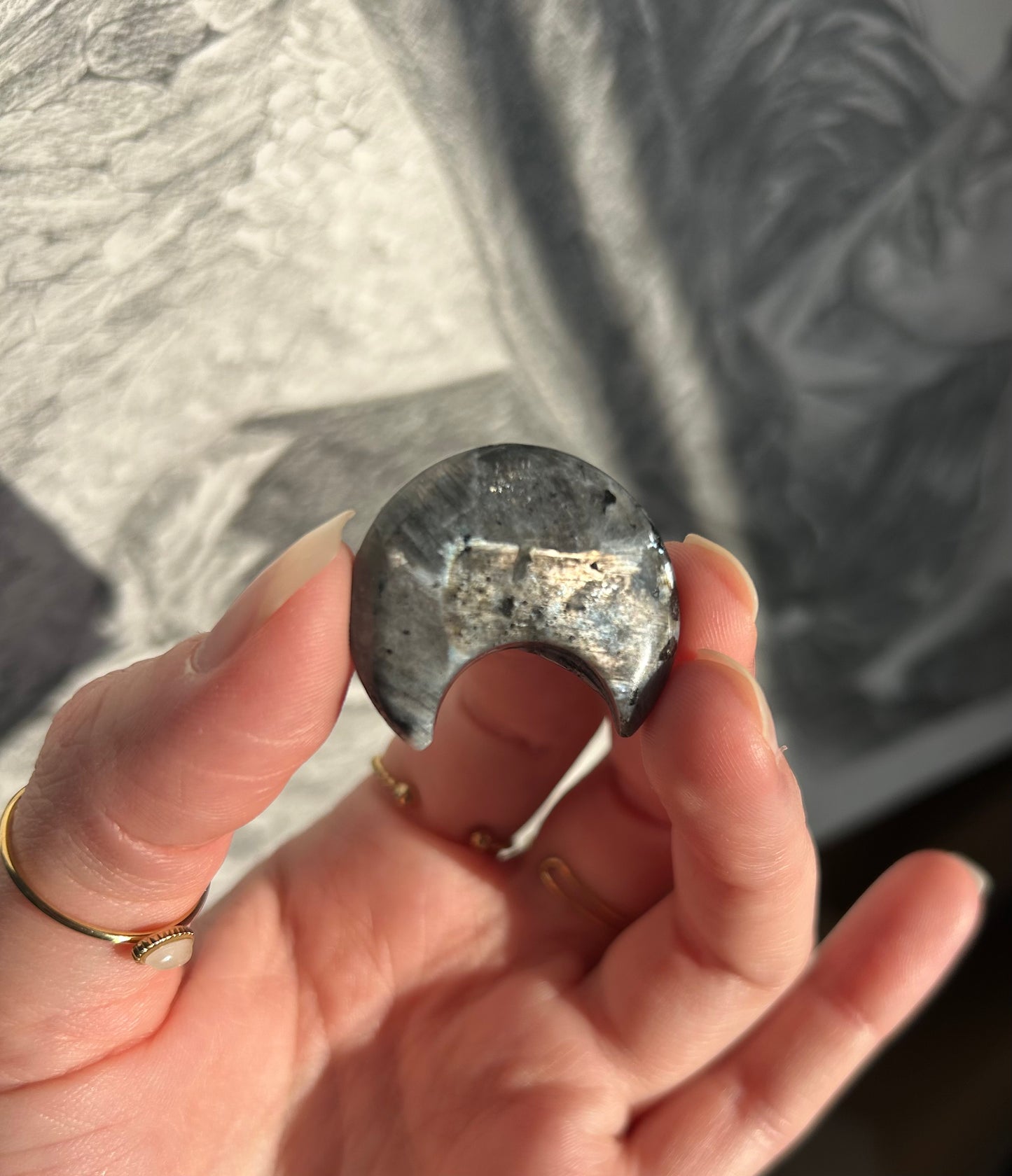 🌑 Larvikite, dite "Labradorite d'Oslo"